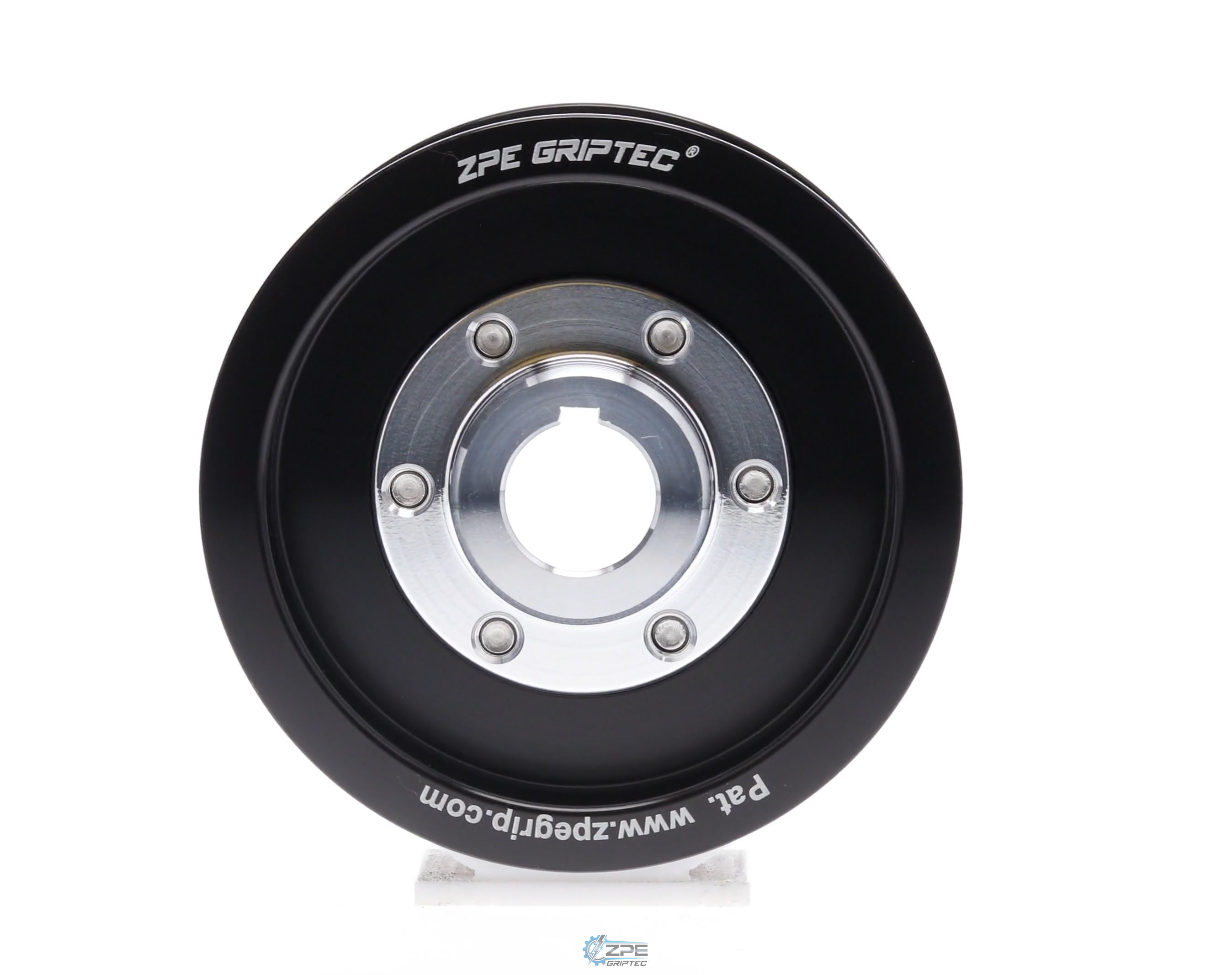3.70" 8 Rib ZPE GripTec® 2pc Vortech YSi/JT/V3 L3 Black Pulley & Hub Kit