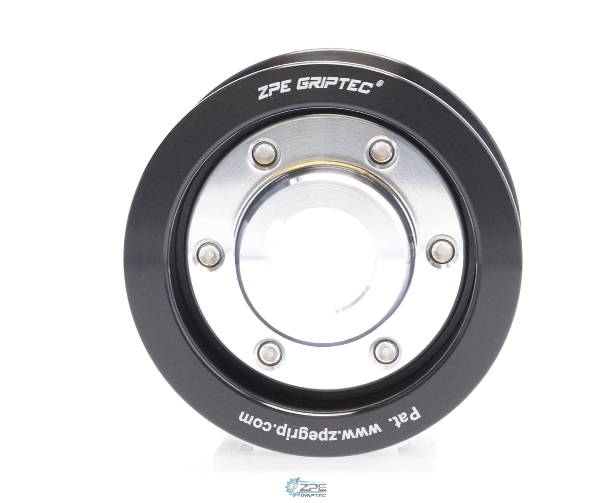 2.80" 8 Rib ZPE GripTec® 2pc Vortech YSi/JT/V3 L3 Black Pulley & Hub Kit
