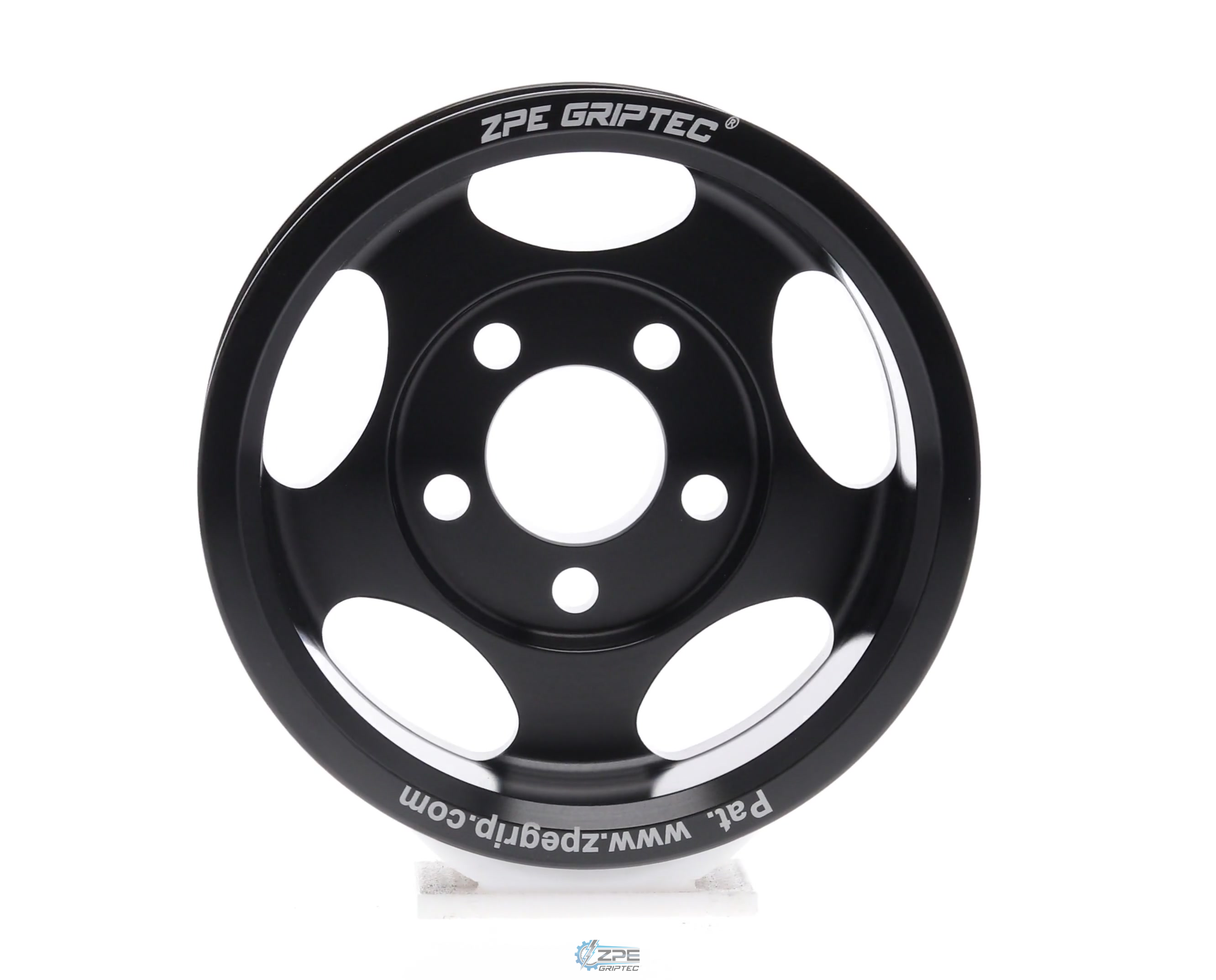 3.85" 6 Rib ZPE GripTec® Whipple 5 Bolt L3V-A Black Pulley Only