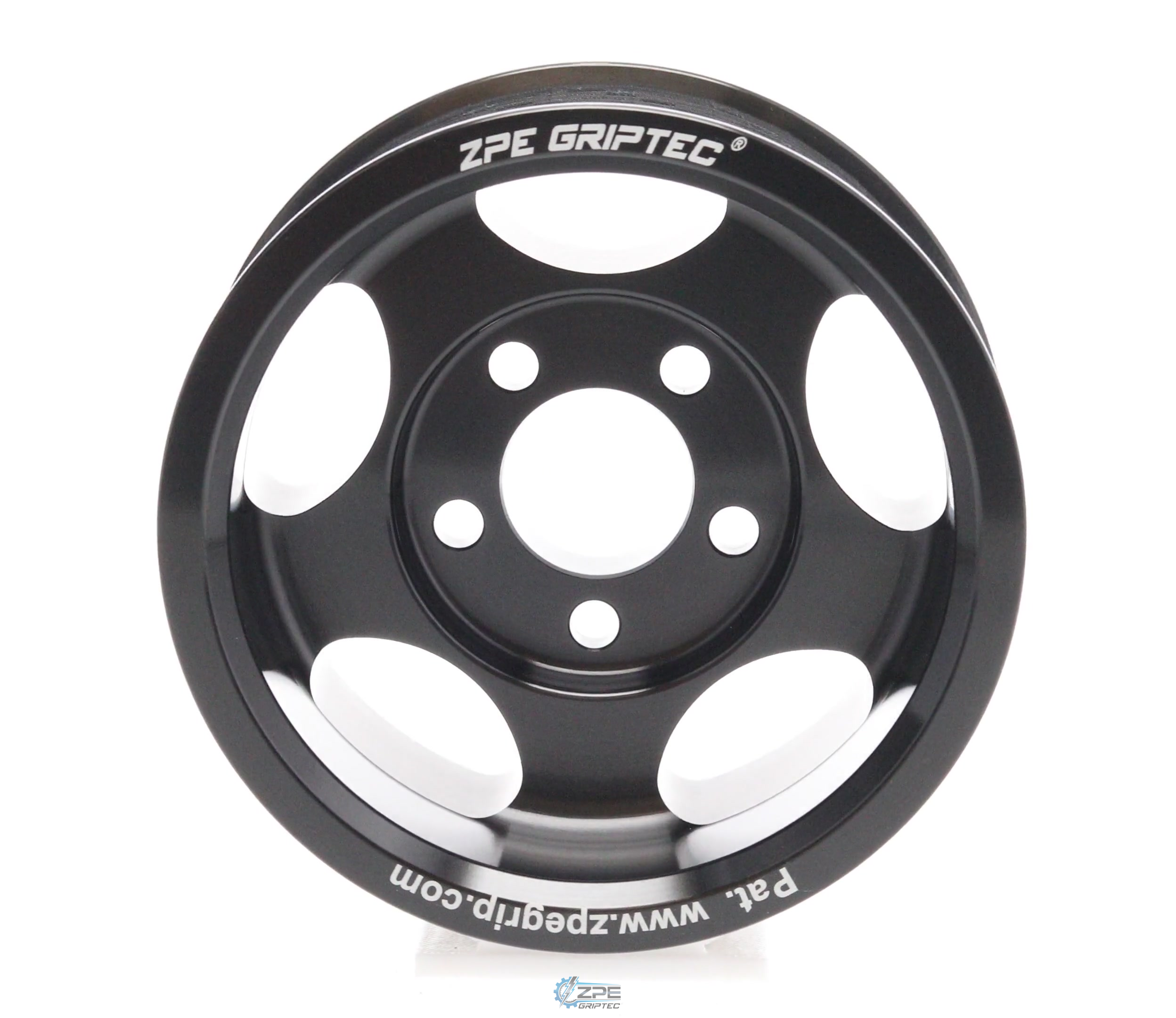 4.00" 10 Rib ZPE GripTec® Whipple 5 Bolt L3V-A Black Pulley Only