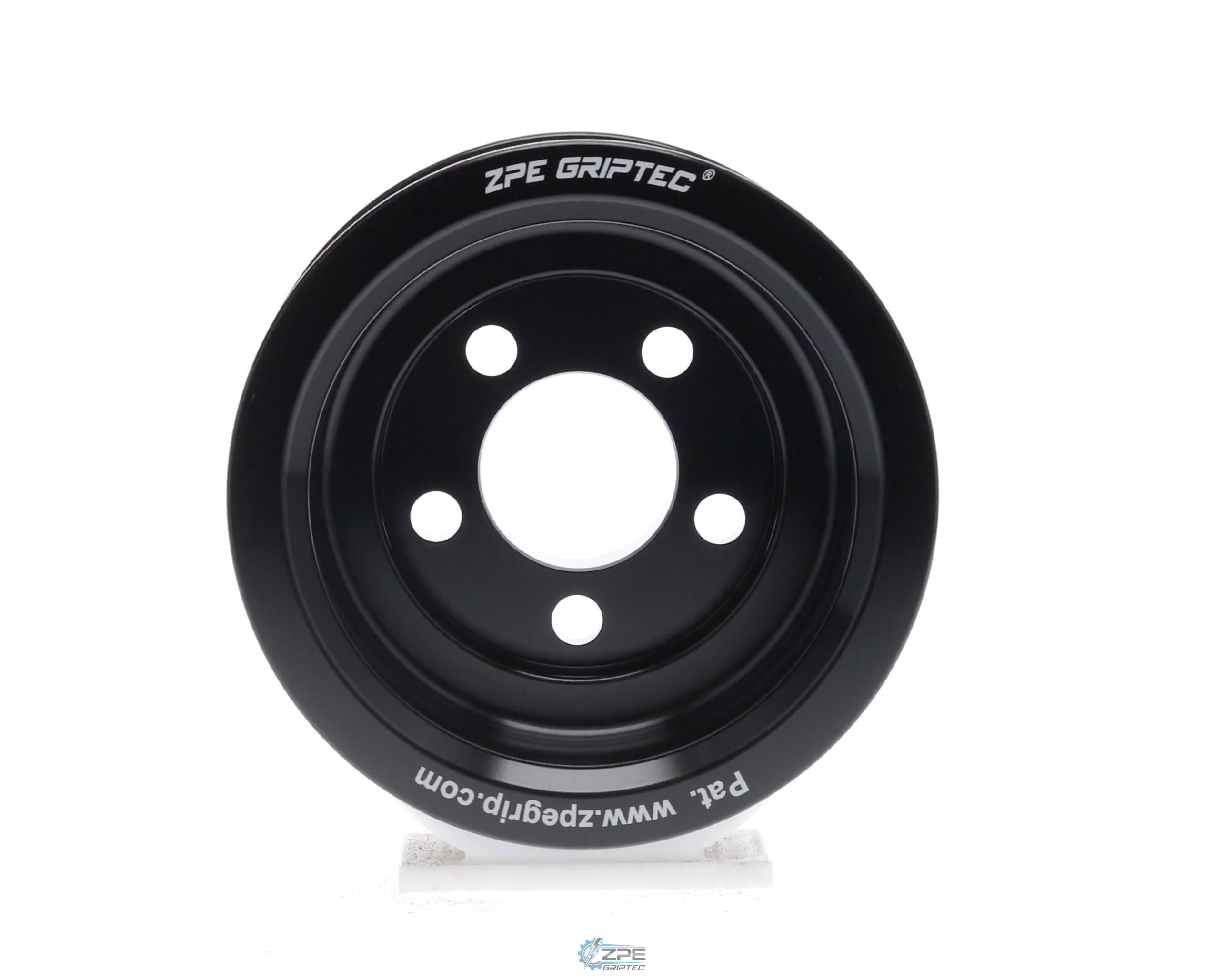 3.125" 8 Rib ZPE GripTec® Whipple 5 Bolt L3V-A Black Pulley Only