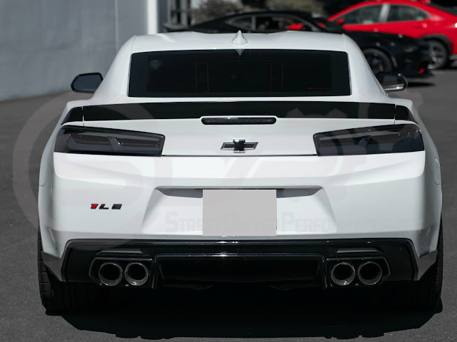 2016-2018 CHEVROLET CAMARO | SMOKE TINTED REAR TAIL LIGHT TRIM BEZEL COVER PAIR