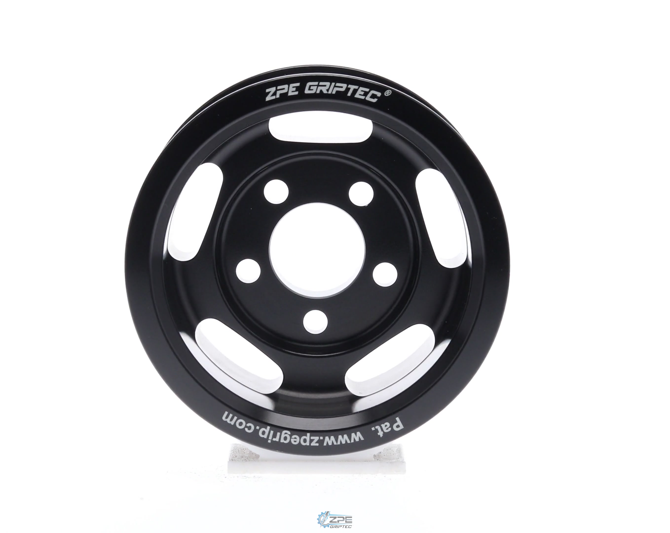 3.55" 10 Rib ZPE GripTec® Whipple 5 Bolt L3V-A Black Pulley Only