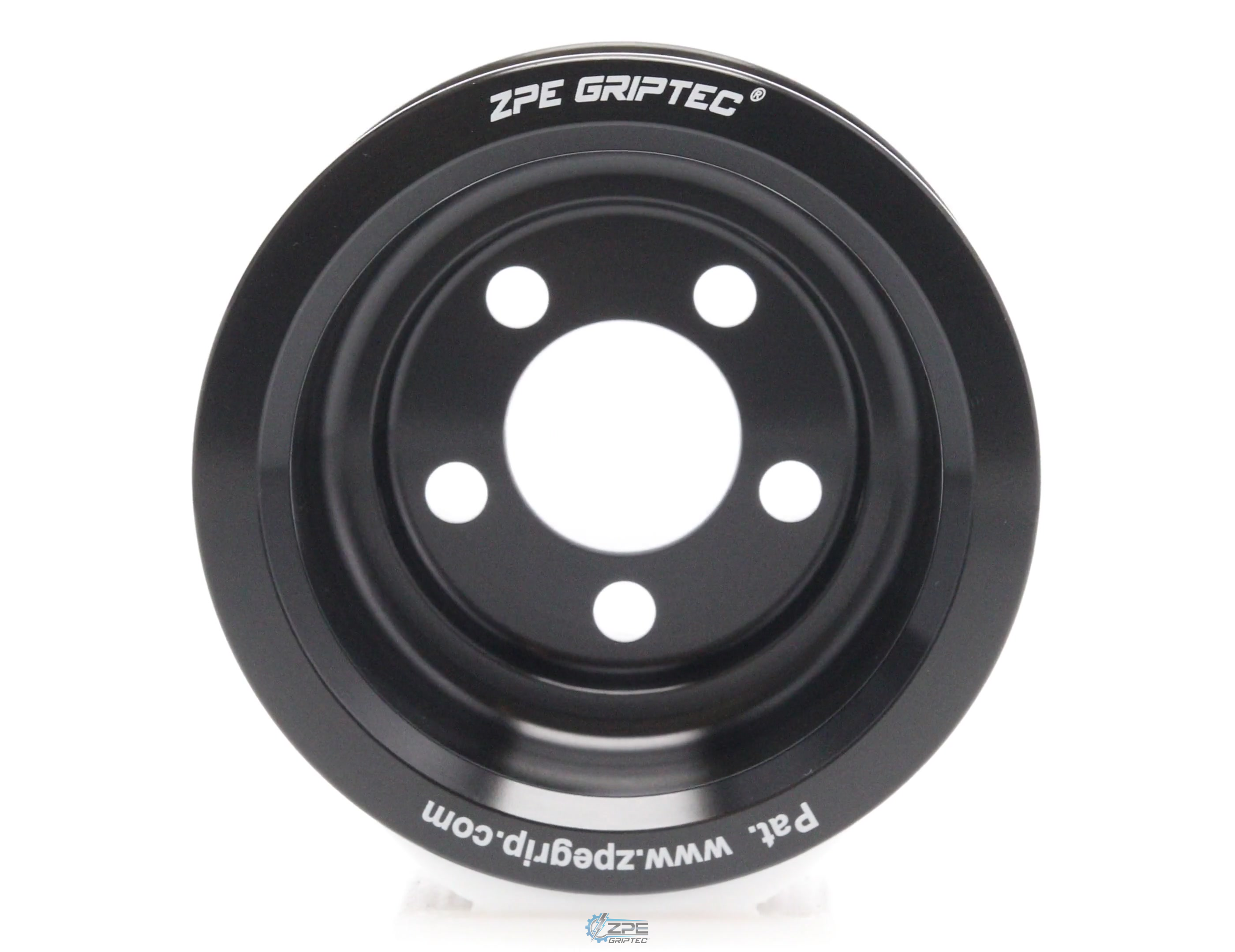 3.125" 6 Rib ZPE GripTec® Whipple 5 Bolt L3V-A Black Pulley Only