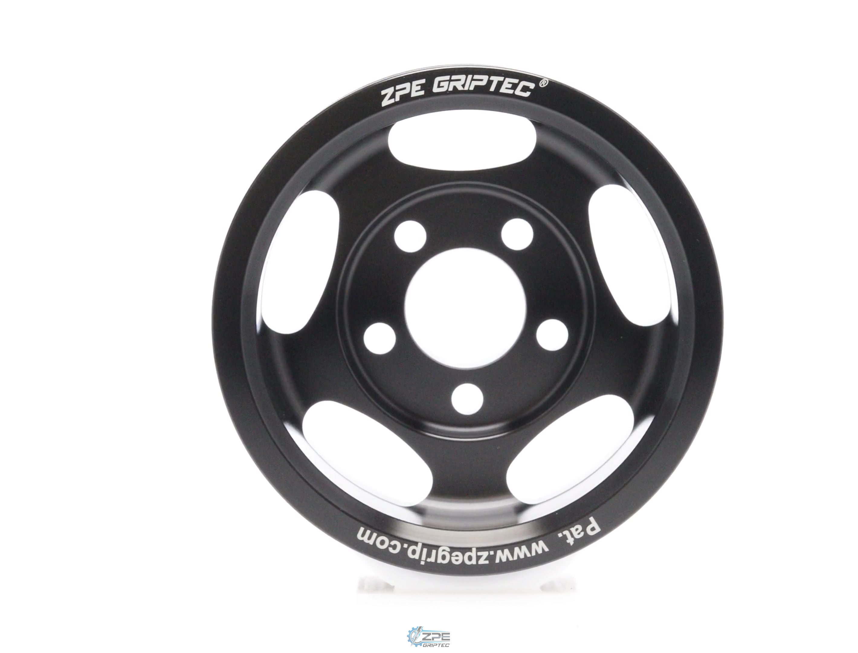 3.75" 6 Rib ZPE GripTec® Whipple 5 Bolt L3V-A Black Pulley Only