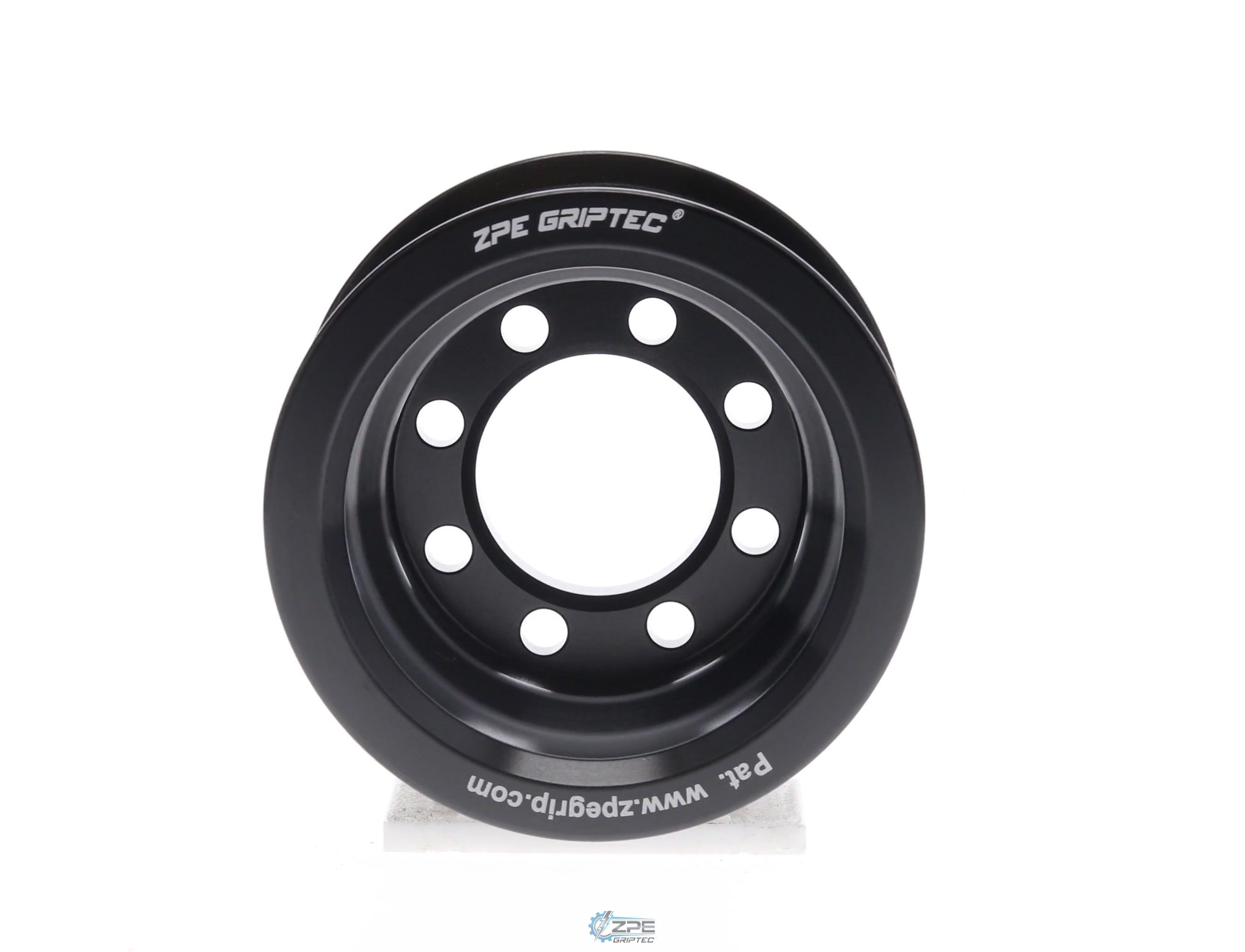 2.45" 10 Rib ZPE GripTec® 2pc HellCat L3V Black Pulley Only