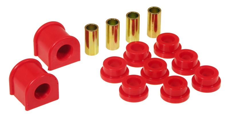 Prothane red 22mm sway bar bushings for Dodge Dakota 1999-2001 2WD/4WD rear suspension, shown in the image.
