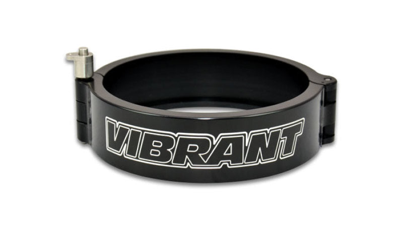 Vibrant 3.5-inch HD quick release clamp with pin in anodized black, showing the clamp's sturdy construction and quick release mechanism.