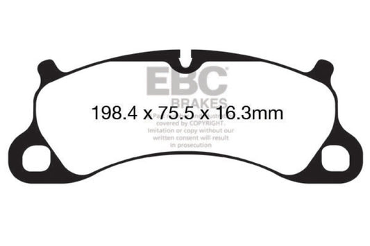 EBC 12-15 Porsche 911 (991) 3.8 Carrera S front performance Redstuff cast iron brake rotor and brake pads set