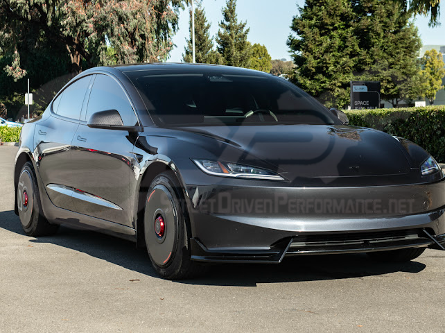 2024-Up Tesla Model 3 | Carbon Fiber Tape On Side Mirror Cap Covers Pair