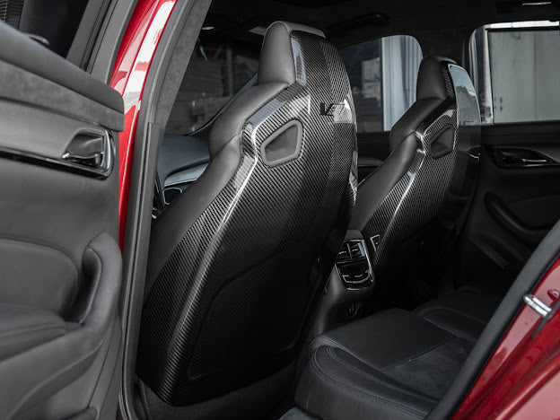 2016+ CADILLAC CTS-V3  | RECARO CARBON FIBER SEAT REAR PANEL COVER REPLACEMENT (DRIVER AND PASSENGER)