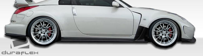 2003-2008 Nissan 350Z Z33 Duraflex AM-S Wide Body Rear Fender Flares - 2 Piece