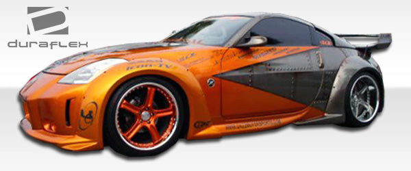 2003-2008 Nissan 350Z Z33 Duraflex Vader 3 Wide Body Side Skirts Rocker Panels - 2 Piece