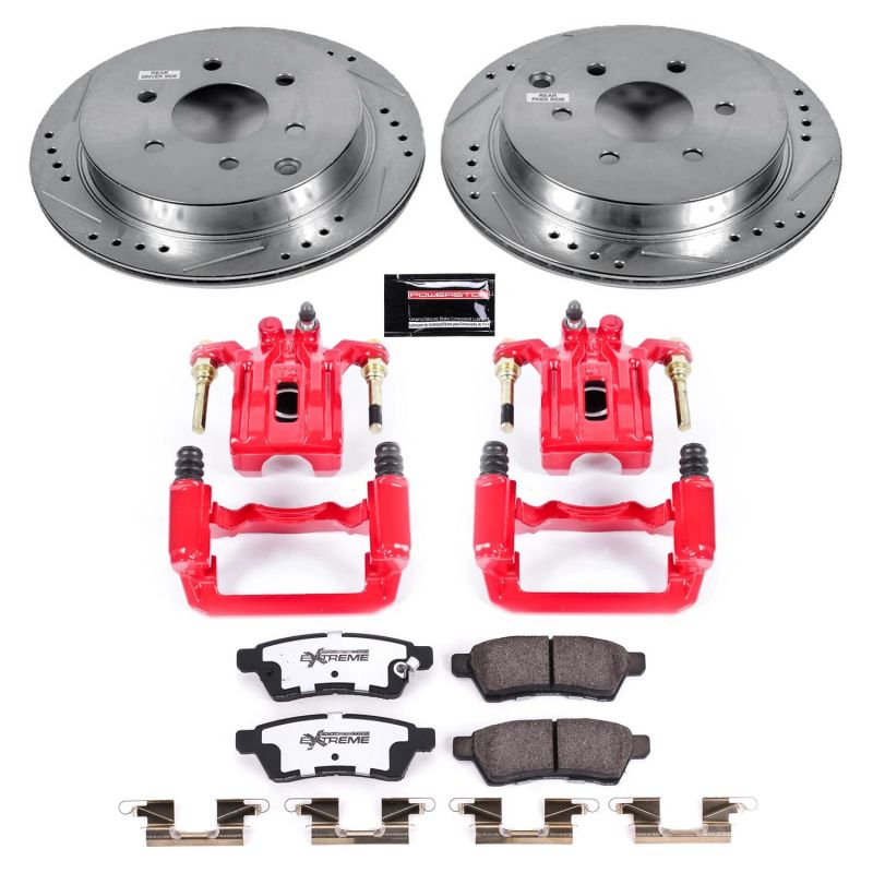 PowerStop Z36 brake kit with rear calipers for Nissan Frontier trucks, enhanced performance and towing capacity.