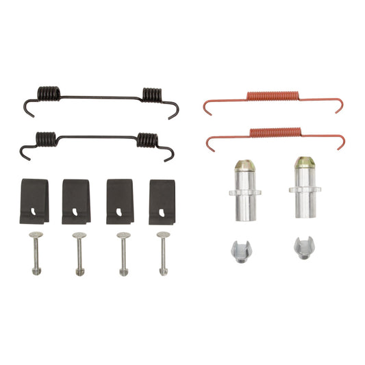DFC brake hardware kit for Cadillac CTS parking brake drum assembly, includes components for secure brake operation.