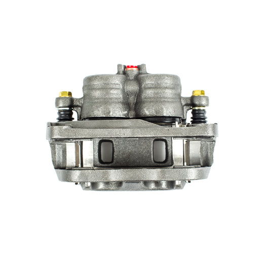PowerStop OE front right brake caliper with bracket for Saab 9-2X 2005-2006, automotive brake component.
