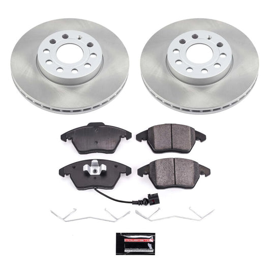 PowerStop performance brake kit featuring semi-coated front rotors for 2006-2009 Volkswagen Rabbit.