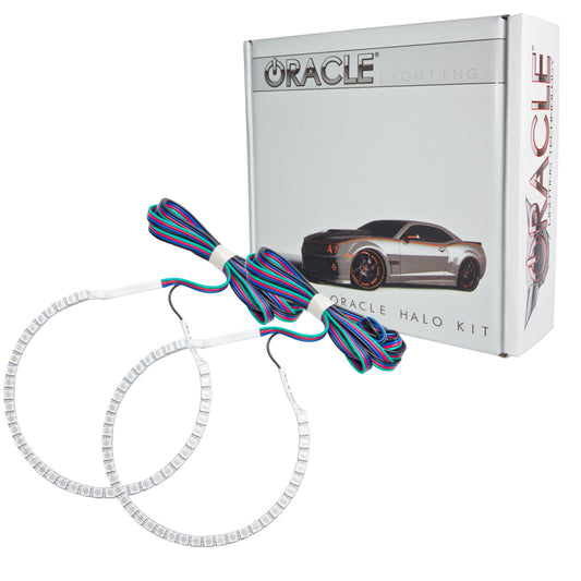 Oracle Lighting LED fog light halo kit with ColorSHIFT for Dodge Durango 2004-2006, showing illuminated multi-color halo rings on fog lights.