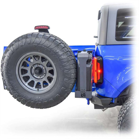 TURN Offroad Ford Bronco tailgate with Jerry Can Mount, off-road compatible tailgate for 2021+ models, durable and functional.