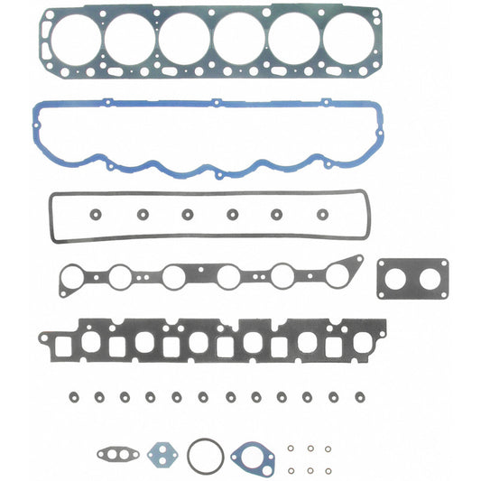 Fel-Pro Ford F-150 HS 8168 PT-5 PermaTorque engine cylinder head gasket set showing metal and rubber gasket components.