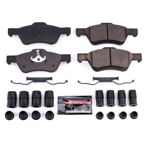 PowerStop Z23 Evolution Sport brake pads for 2010-2012 Ford Escape front with hardware, high-performance automotive brake component