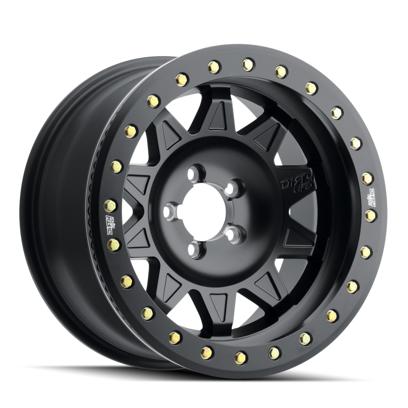 Dirty Life 9302 Roadkill Race matte black 17x9 cast wheel with beadlock, 6x139.7 bolt pattern, -14mm offset, 106mm hub