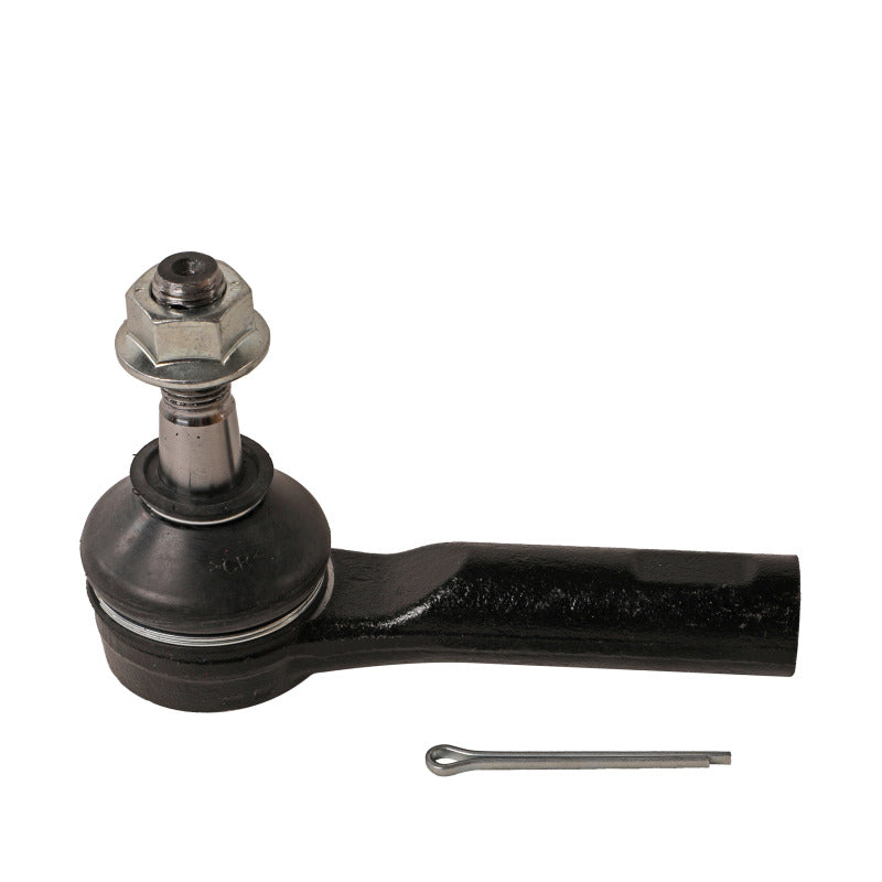Moog Mazda CX-5 2013-2016 front outer steering tie rod end showing metal ball joint and connecting rod.