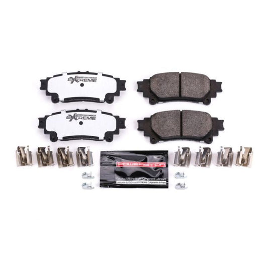 PowerStop rear Z36 truck and tow brake pads for Lexus RX350 2010-2015 with hardware, performance brake pads for reliable stopping.