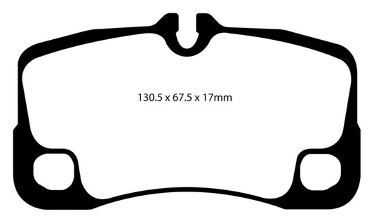 EBC rear brake pads for Porsche 911 997 3.6 Carrera 2, cast iron rotor, performance red brake pads, rear brake component.