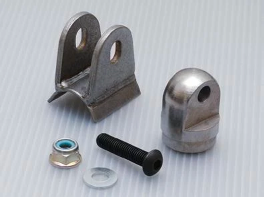 Cusco Weld-in Cage Connector Kit for roll cage, automotive roll cage component, with metal brackets and weld points visible.