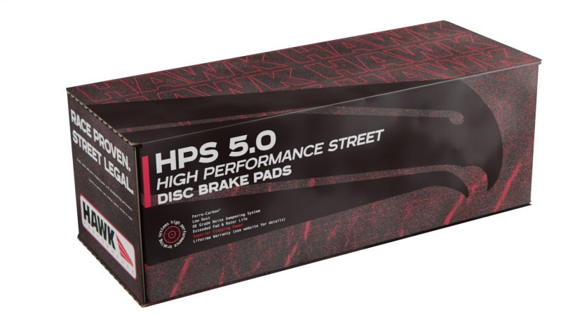 Hawk Wilwood 4812 high performance street brake pads for enhanced stopping power, shown in black with metal backing plates.
