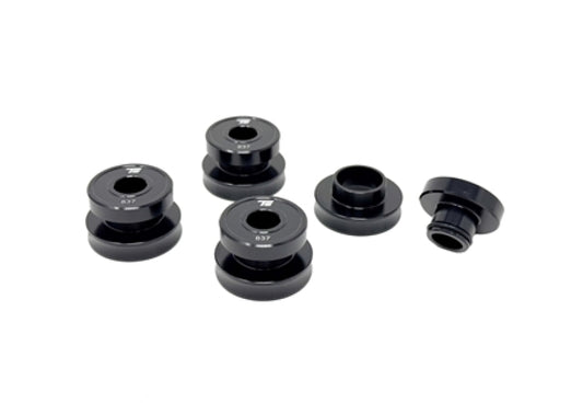 Torque Solution 2023+ GR Corolla shifter base bushing kit installed, showcasing durable black bushings for improved shifting performance.