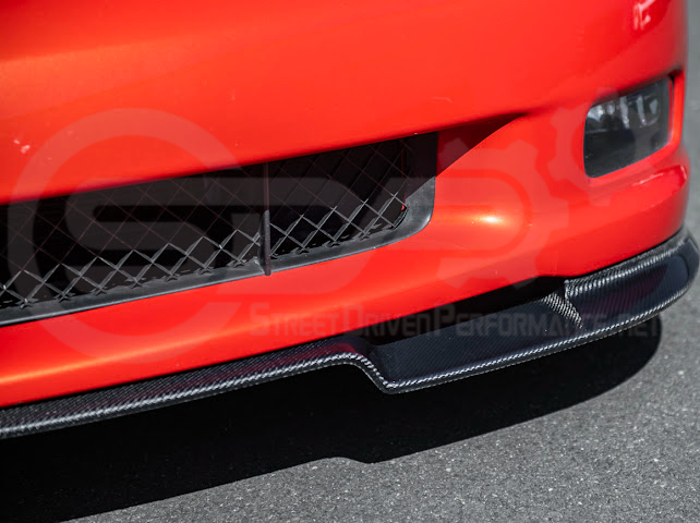 2005-2013 C6 Corvette - 427 /Grand Sport / Z06 / ZR1 | ZRA1 Style Front Splitter Lip Ground Effects (Carbon Fiber or Primer Black)