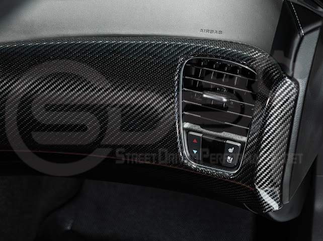 2014-2019 CHEVROLET CORVETTE C7 | DRY CARBON FIBER PASSENGER SIDE DASHBOARD AIR DUCT VENT PANEL COVER