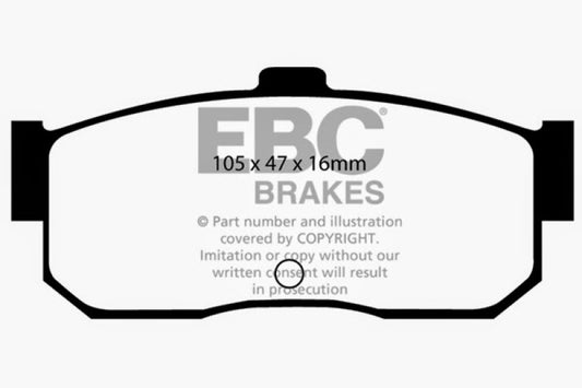 EBC Ultimax2 rear brake pads for Infiniti G20 1991-1997, OE style, high-performance brake pads for reliable stopping power.