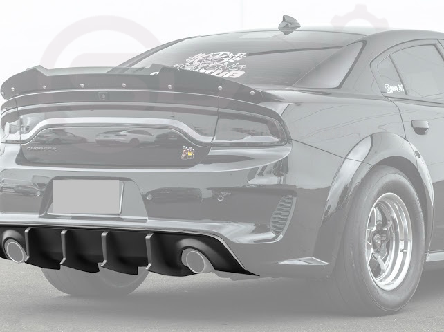 2020-UP DODGE CHARGER WIDEBODY | SRT PERFORMANCE TRACK STYLE REAR BUMPER DIFFUSER
