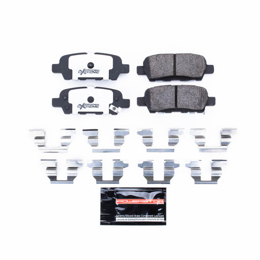 PowerStop Z26 Extreme Street Brake Pads for 2013 Infiniti EX37 rear, performance brake pads with hardware included.
