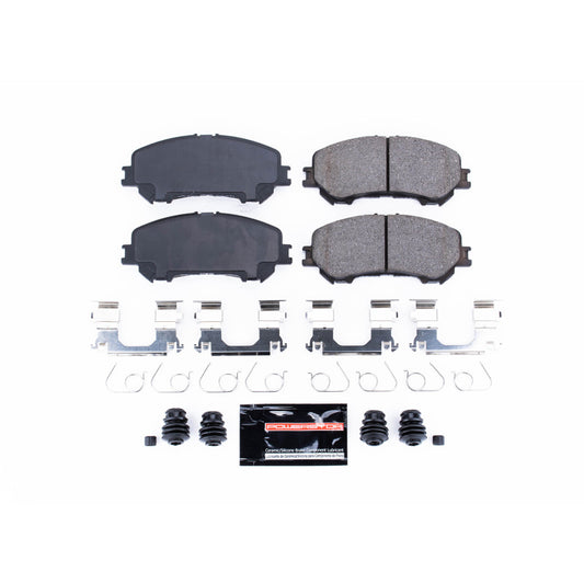PowerStop Z23 Evolution Sport brake pads with hardware for 2014-2019 Nissan Rogue front performance braking system