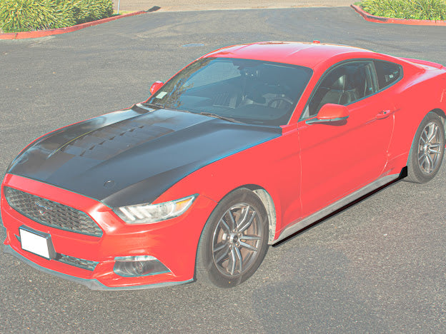 2015-23 FORD MUSTANG GT350 COUPE | PERFORMANCE PACKAGE SIDE SKIRTS ROCKER PANELS EXTENSION GROUND EFFECTS