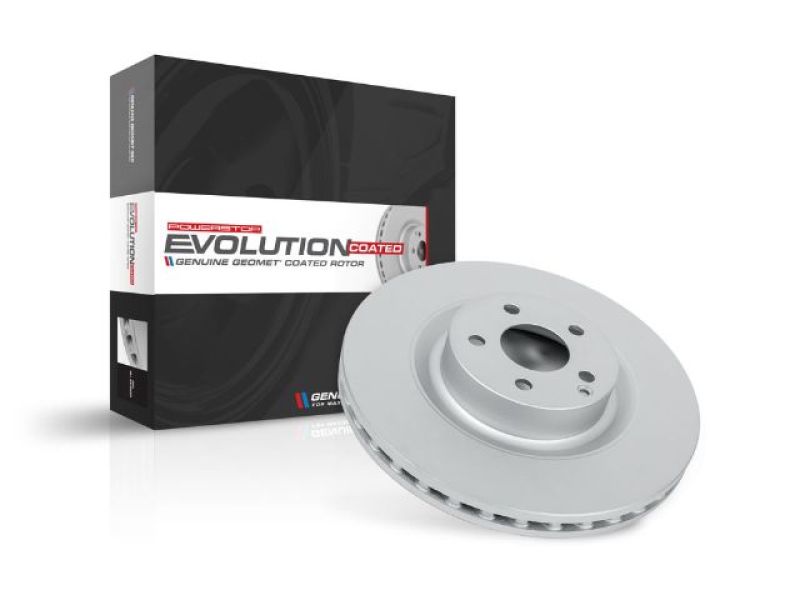 PowerStop rear Evolution high carbon cryo-coated brake rotor for Mercedes-Benz SL400 2015-2016, OE quality, high-performance automotive part.