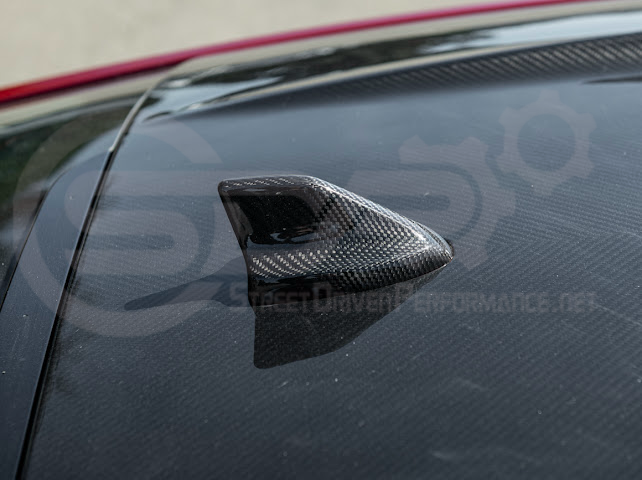 2024-Up Ford Mustang S650 | Carbon Fiber Tape-On Roof Shark Fin Antenna Cover