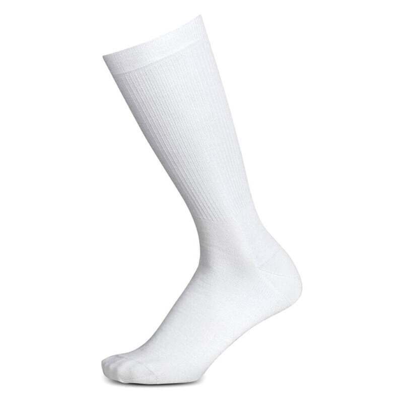 White Sparco Sock RW4 size 38/39, comfortable racing footwear sock with sporty design and branding.