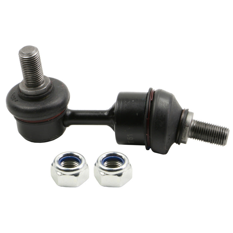 Moog Kia Optima rear stabilizer bar link kit, sway bar endlinks for 2011-2016 model, close-up view of the automotive suspension part.