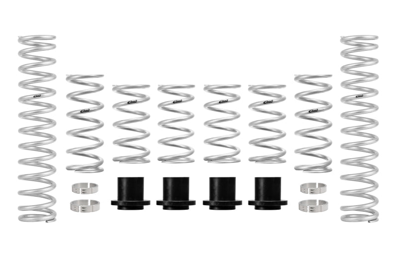 Eibach Polaris RZR XP 4 1000 Walker Evans Pro-UTV Stage 1 suspension kit with eight shock absorbers and coil springs.