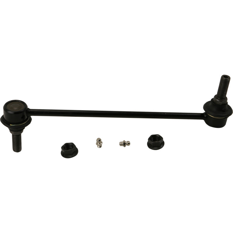 Moog Dodge Journey front stabilizer bar link kit with sway bar endlinks, showing metal components on a white background.