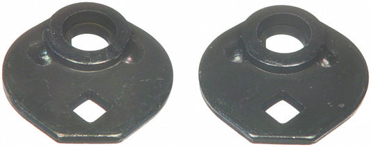 Moog Ford Explorer Sport front caster camber kit for suspension and alignment adjustment, showing the metal components and hardware.