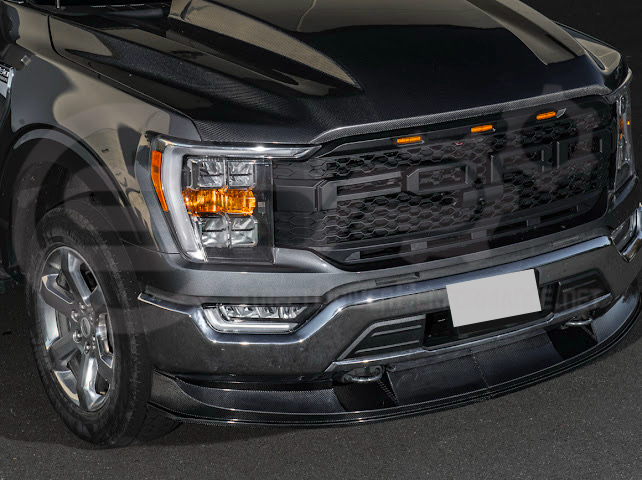 2021-Up Ford F-150 | SDP Performance CARBON FIBER 2Pcs Front Bumper Lip Splitter Ground Effects