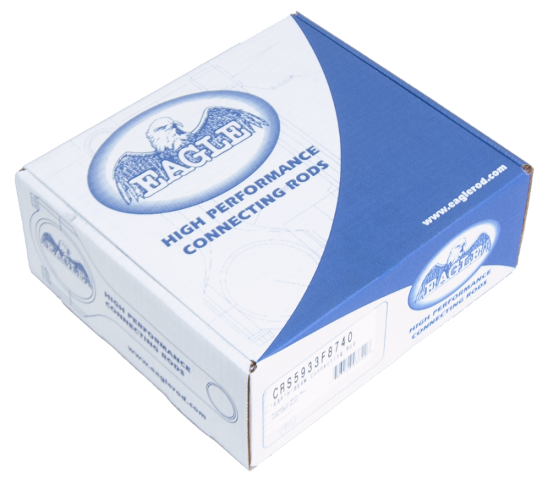 Eagle Ford 4.6 3/8in ARP8740 H-Beam Connecting Rods set of 8 for 8-cylinder engines, featuring durable steel construction and precise machining.