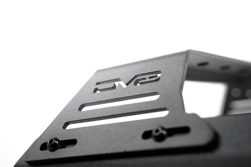 DV8 Offroad Ford F150/F250/F350 center console Molle panels and device mount, exterior trim accessory for rugged truck interior.