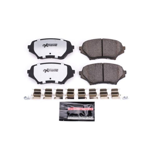 PowerStop Z26 performance brake pads with hardware for Mazda MX-5 Miata 2006-2015, designed for enhanced street braking.